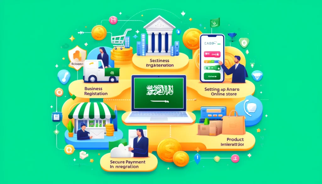 خطوات عمل مشروع في التجارة الإلكترونية في السعودية